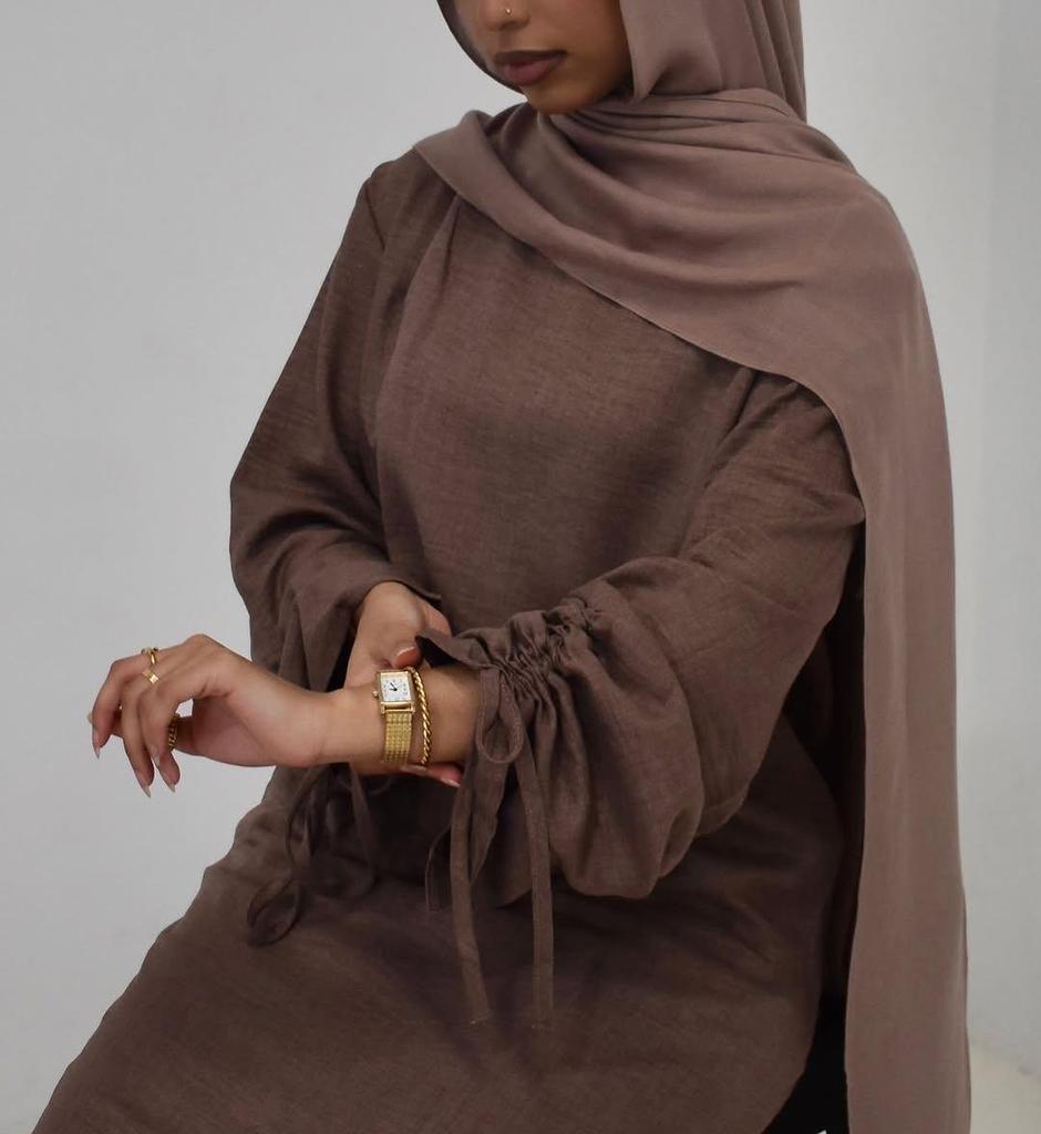 2025 Loriya Dubaj Jarní Letní Párty Manžetové Šněrovací Šaty LR833