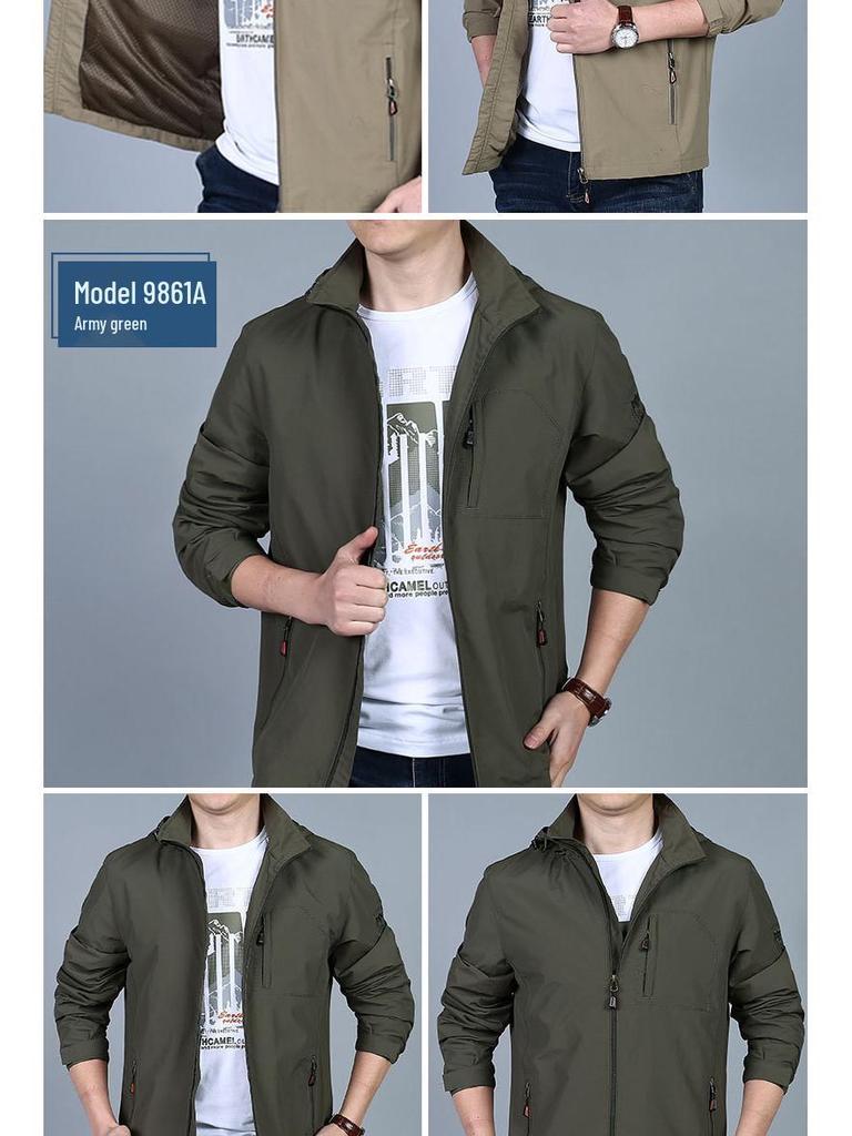2024 Men's Casual Spring/Autumn Jacket: Middle-Aged Windbreaker