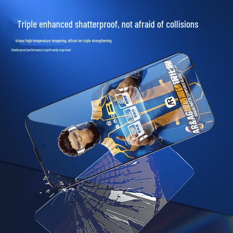 iPhone 16 Pro Max Frosted Tempered Glass Screen Protector with Dust-Free Applicator