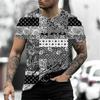 Fashion Paisley Graphics 3D Printed T-shirts Summer Trend Short Sleeve Casual Streetwear Oversized Cool T-shirts