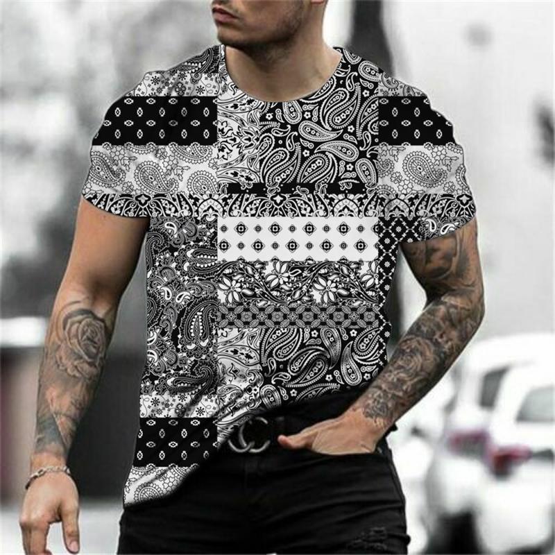 Fashion Paisley Graphics 3D Printed T-shirts Summer Trend Short Sleeve Casual Streetwear Oversized Cool T-shirts