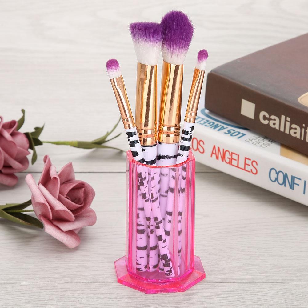 Nail Art Brush Storage Holder Painting Pen Case Manicure Tool Container (Pink)