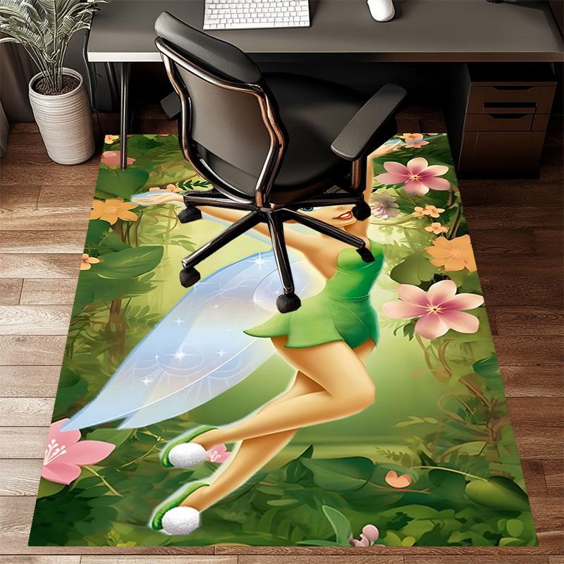 1pc T-Tinkerbell Design Printed Area Rug Carpet for Bedroom Living Room Home Decor Rugs Mat Non Slip Mat Rug for Bedside