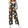 Women’s Loose Casual Sleeveless Jumpsuit Halloween Printed Jumpsuit Printed Jumpsuit