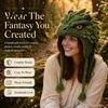 Halloween Cosplay Hat Kit Fantasy Hood Crochet Kit, Cute Animal DIY Dragon Unicorn Making Supplies Skull Earflap Craft for Adults, Handmade