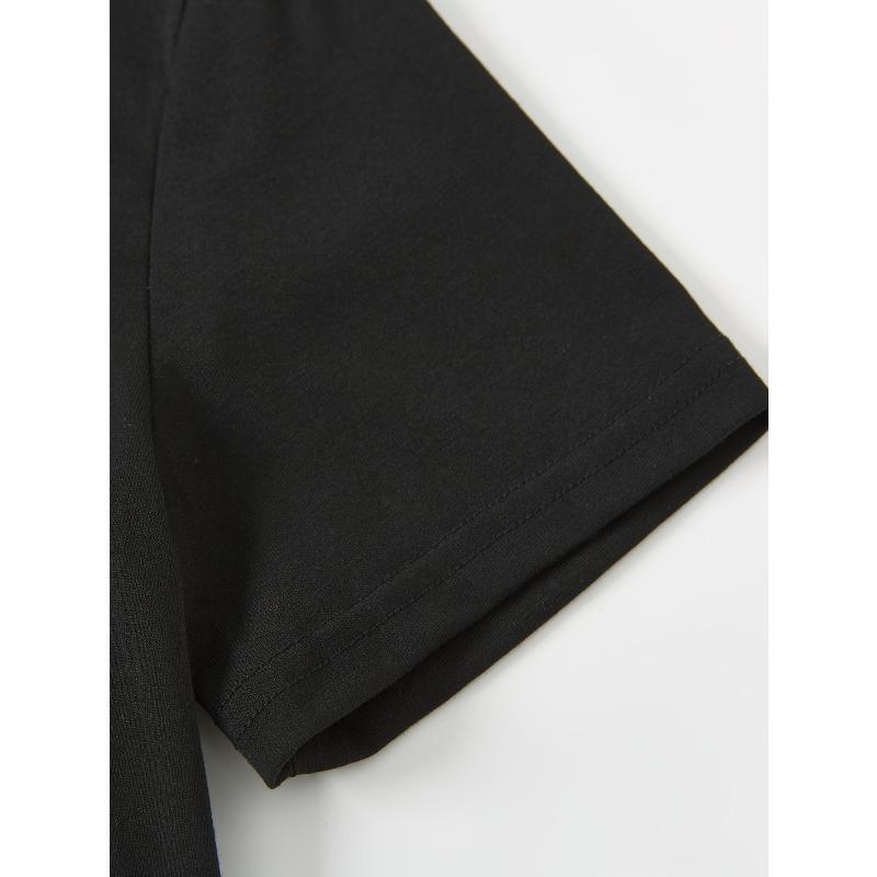 Tailles européennes Été Enfants Filles Cœur Papillon Imprimé Mode Décontracté T-shirt à Manches Courtes, Parfait pour l'Extérieur