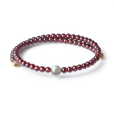 January Good Luck Power Stone Bracelet Bangle for Women [Koai] Garnet, Birthstone, Labradorite, Success, Amulet,