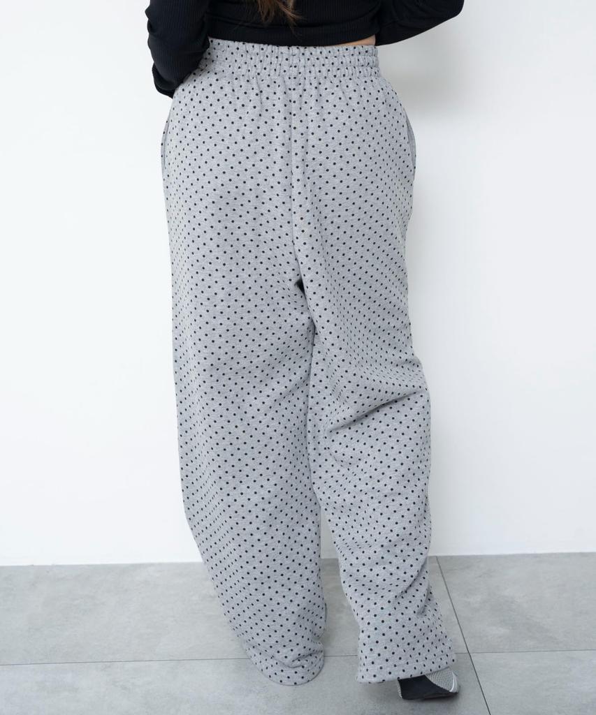 WEGO Sweat Size Pattern 2 Women's Wide-Leg Pants, S,