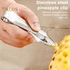 2Pcs Pineapple Eye Remover Stainless Steel Cutter Strawberry Stem Remover Ergonomic Design Rust-Resistant Tool for Kitchen Cafe Bakery