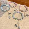 Vintage Ethnic Ceramic Bracelet with Bow Pendant for Women - High-End Handcrafted Jewelry