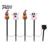 Decorative Porch Lights Halloween Solar Pumpkin Light, Ghost Garden Stake Holiday Theme Outdoor Decorations Waterproof LED Pathway Light for