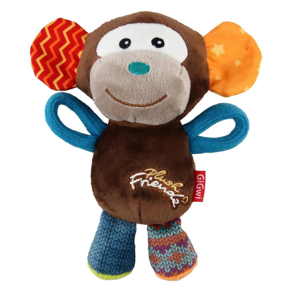 GiGwi Hundespielzeug Hund Plüschtier Freunde Aufgeblasenes Tier Affe