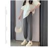 XS Petite Ice Silk Cropped Joggers for Women, Summer Thin 145cm - Look Taller with Carrot Lantern Style Pants