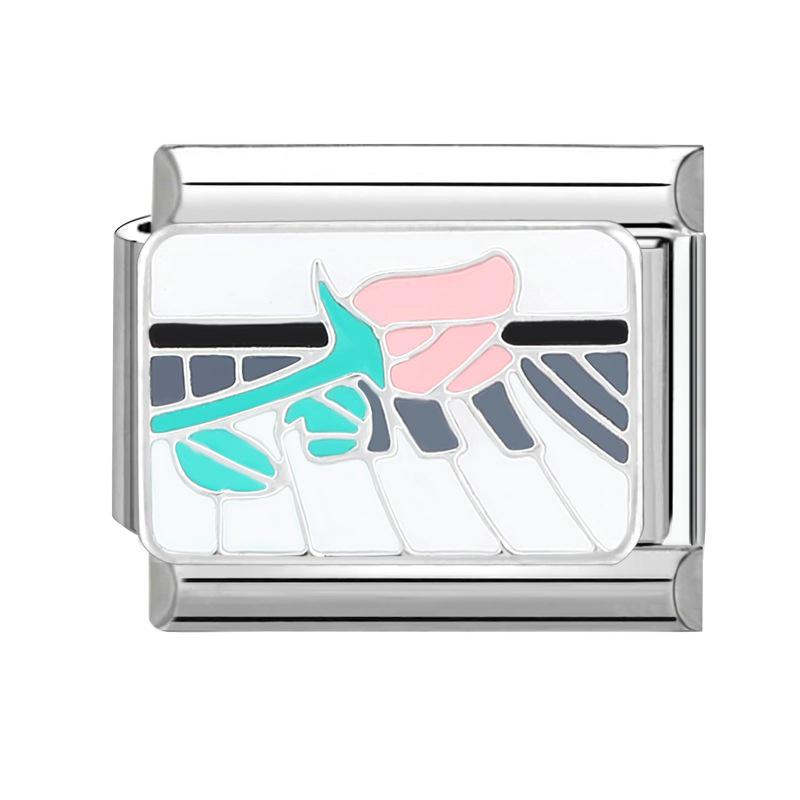 Ručně vyráběný italský kreslený náramek s ocelovým dnem: Roztomilé, Kreativní, DIY Šperkové Doplňky