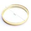 , Mirror Vanity Decorive with Round Metal for Dresser Bhroom Bedroom Counter Organizer