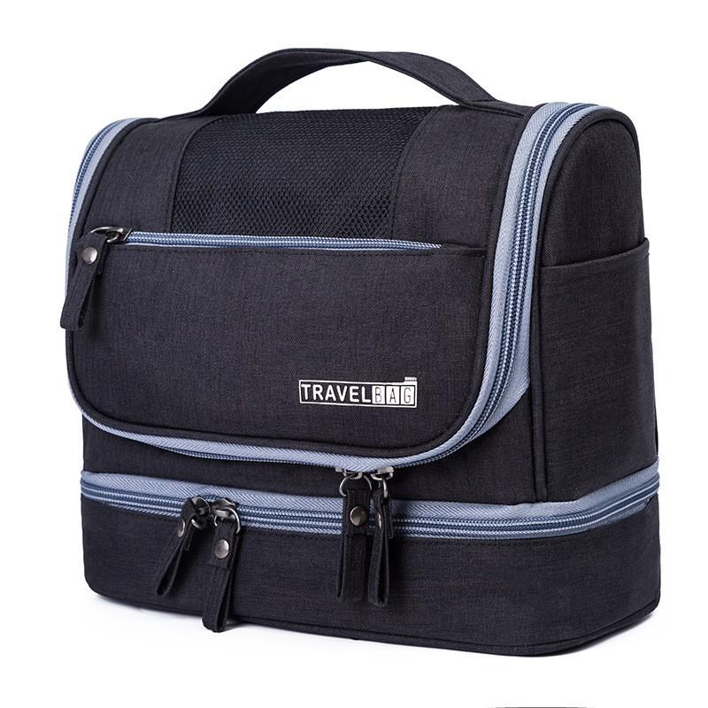 Large Capacity Travel Toiletry Bag With Wet Dry Separation Hanging Design Women Men Daily Use
