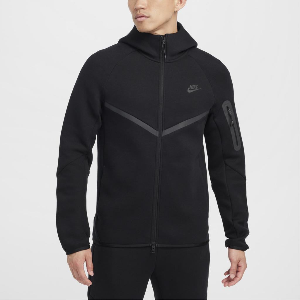 Nike Sportsklær Tech Fleece Windrunner Hettejakke Ensfarget Komfortabel Motejakke Herrejakke Svart HV0950-010