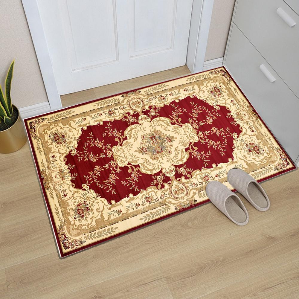 Vintage Oriental Traditional Rug Carpet Moroccan Turkish Style Doormat Carpets Anti-Slip Bohemian Bath Kitchen Garden Small Mat