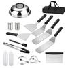 Accessories Bbq Accessories Griddle Accessories Kit 16Pcs Flat Top  Tools Set Stainless Steel  Bbq Spatula Kit Cooking Utensils Set With Carry Bag Fo