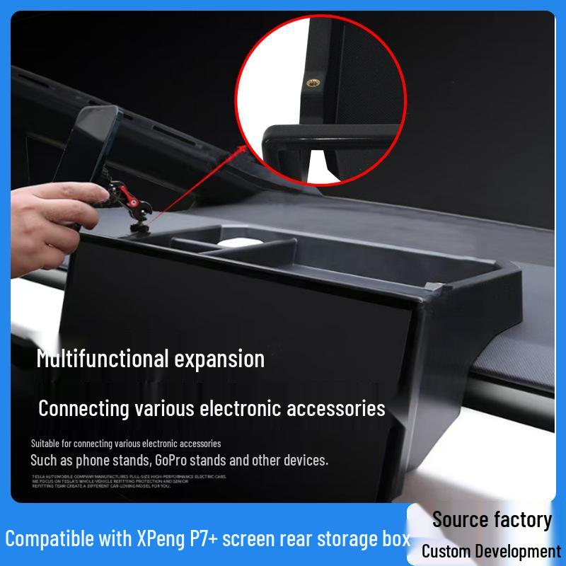 Fits 24 XPeng P7+ models: central control screen storage, dashboard phone holder, and ETC box. Central Console