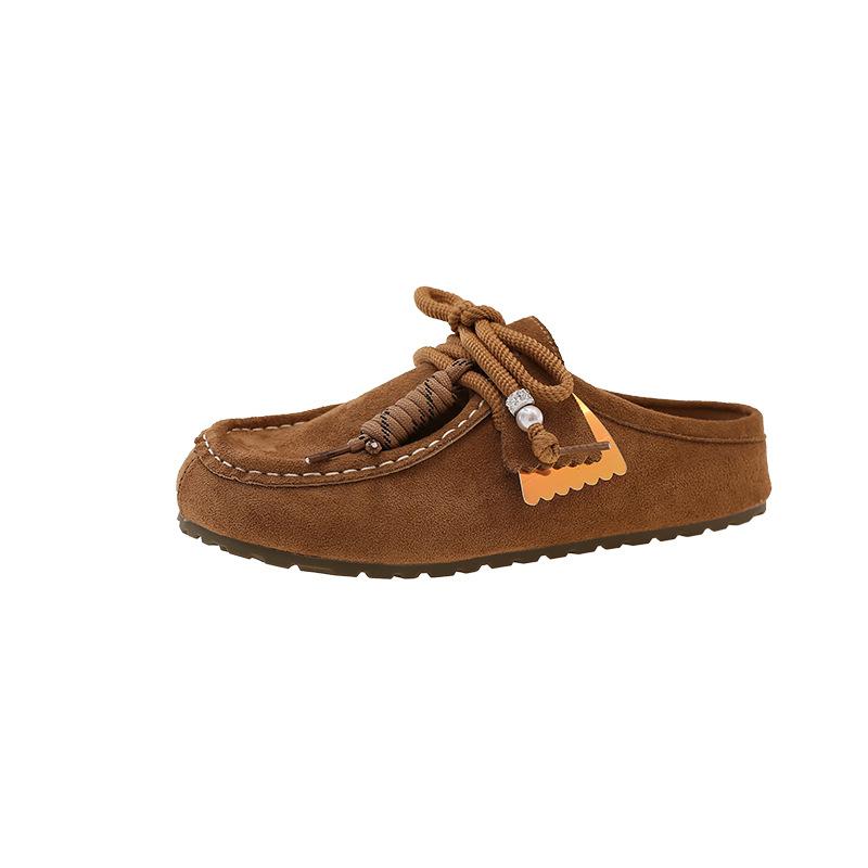 Baotou Half Slippers Women's Summer Wear Fashion Spring and Autumn Women's Shoes Versatile Soft Sole Half Tray