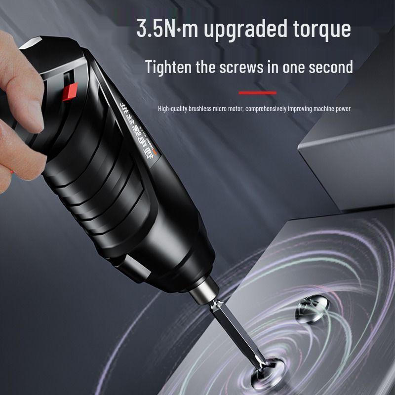 15-Piece Rechargeable Folding Electric Screwdriver Set with Phillips and Slotted Bits