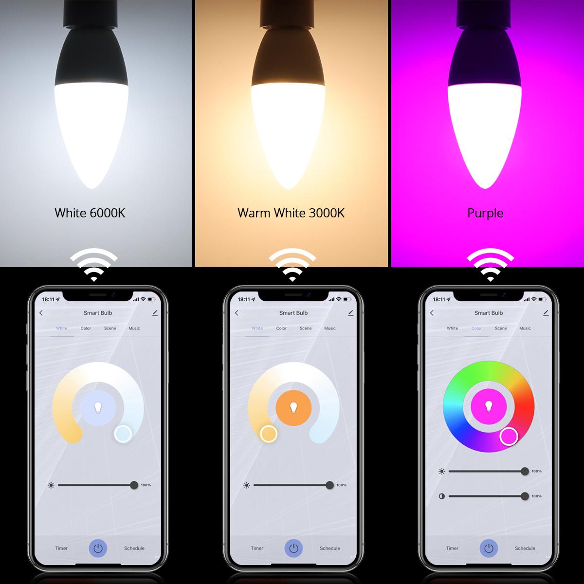 WIFI светодиодная умная лампочка Tuya RGB Bluetooth приложение кухонная лампа — фото 4