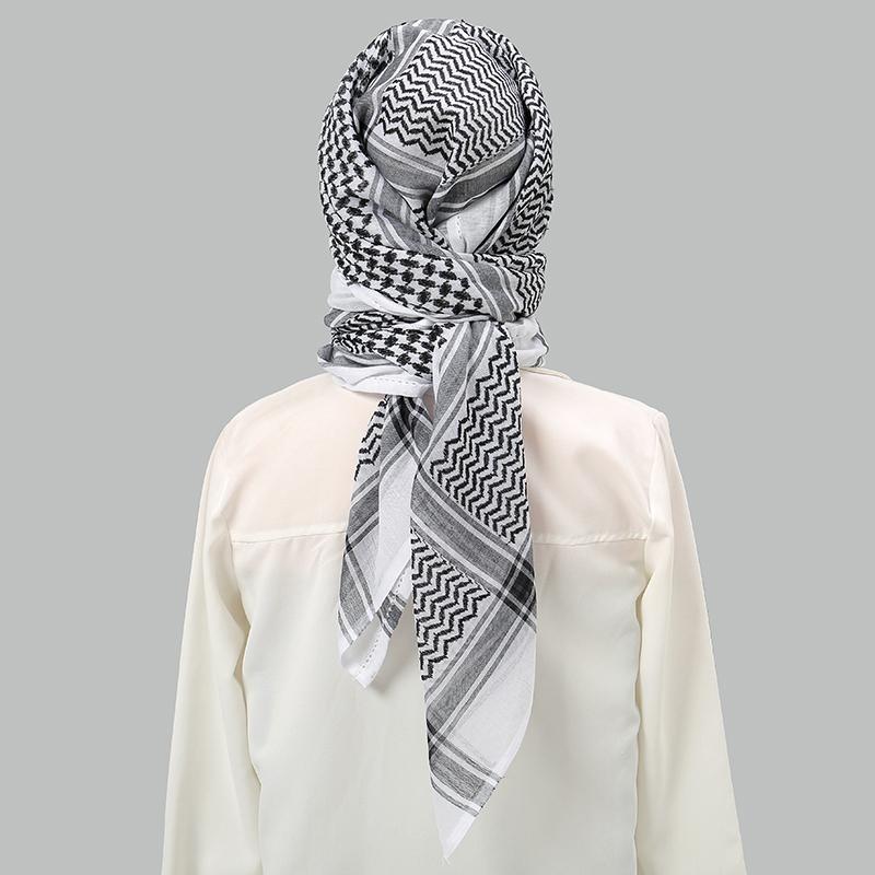 Desert Square Headscarf Arabic Sun Protection Windproof Unisex Tassel Shawl Scarf Abaya Accessories Hijab Women Veil Fashion