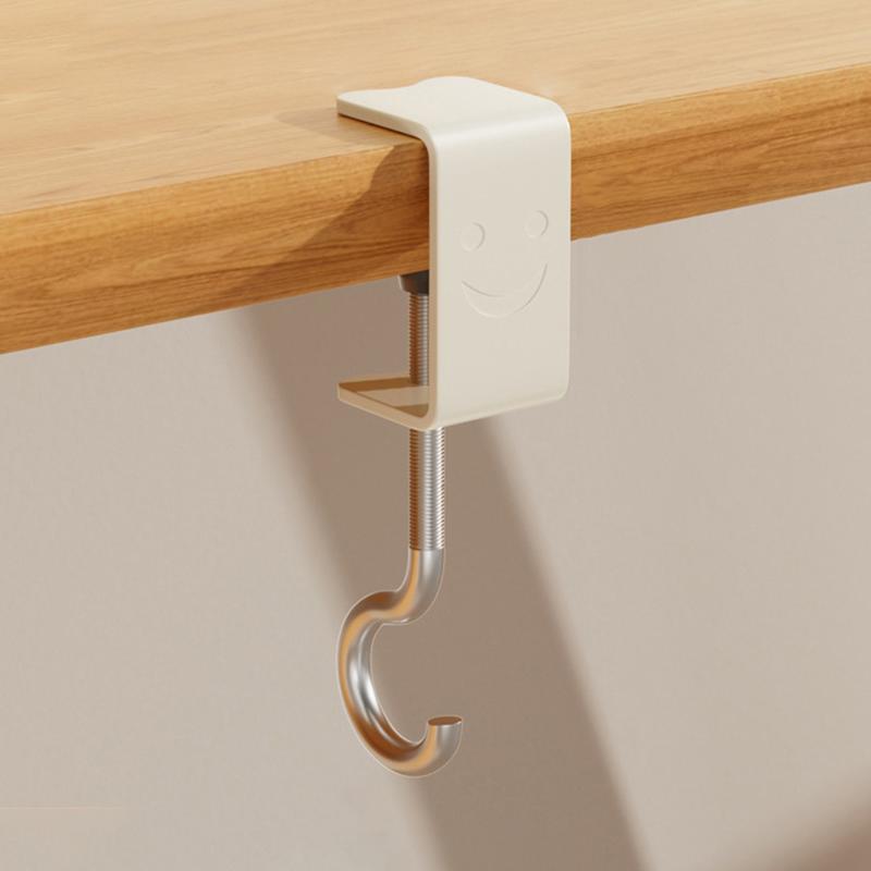 

Крючок для подвешивания сумок без перфорации, держатель для сумок на боковой стороне стола для студентов, многофункциональный крючок для стола белый