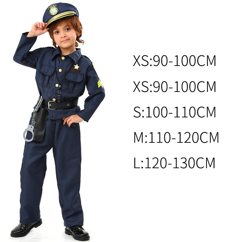 Halloween Children's Police Costume Clothes Cosplay Kids Game Clothes Performance Prom Party Anime Cosplay Clothing