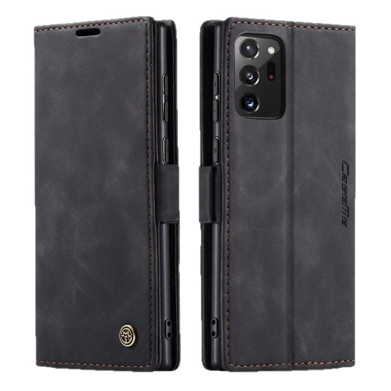 Retro Frosted Leather Flip Phone Case for Samsung NOTE20 Ultra/10 Plus with Card Slot & Stand