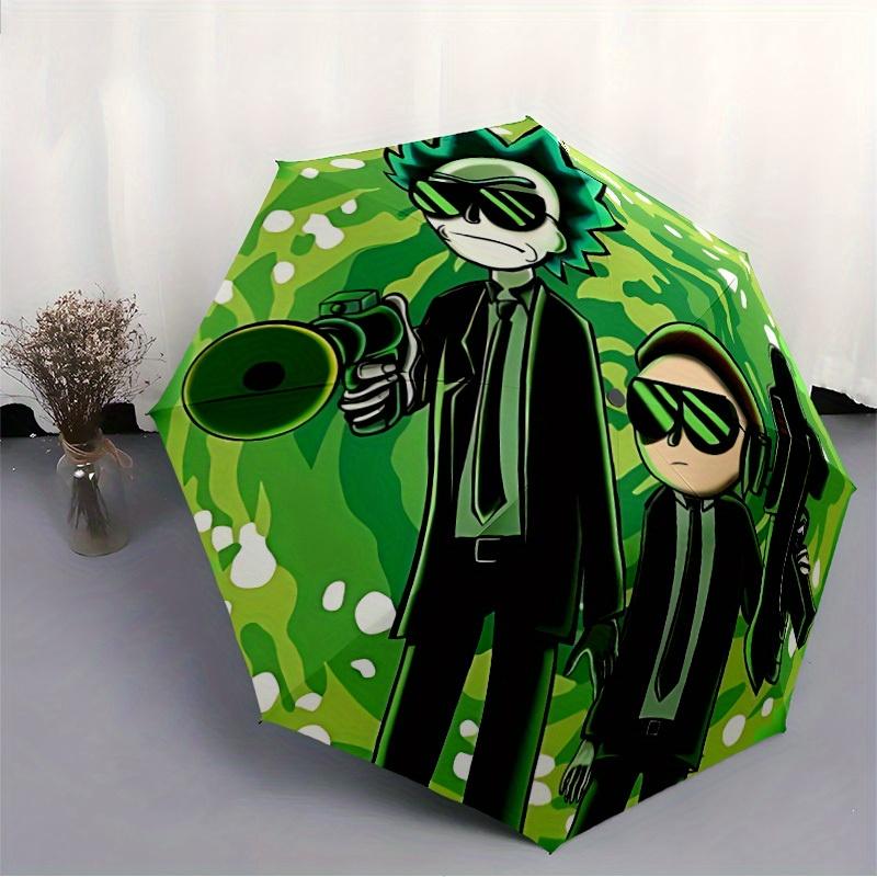 1pc Rick Sanchez, "Morty Smith" Windproof Automatic Umbrella, Lightweight for Women/Men, Perfect Christmas Gift a0811198