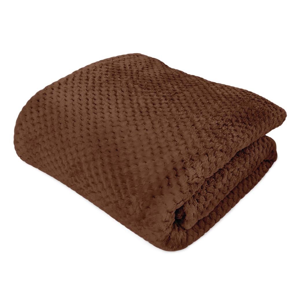 Blanket 150x200 Jacquard Light Chocolate Color