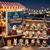 Holiday Countdown Activity Kit Eagle Advent Calendar, 24Pcs Acrylic 2D Ornament Set with Mini Festive Home Decoration Cartoon Figures, Christmas Tree