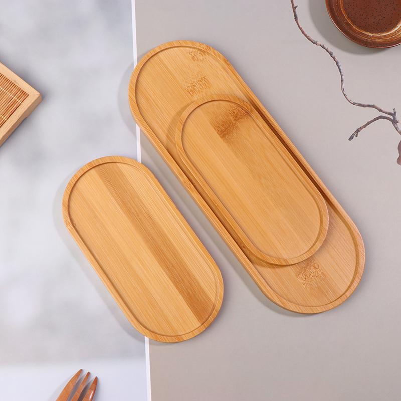Multi Bamboo Tray Wood Saucer Flower Pot Tray Cup Pad Coaster Plate For Kitchen Decorative Plate Creative Coaster Coffee Cup Mat
