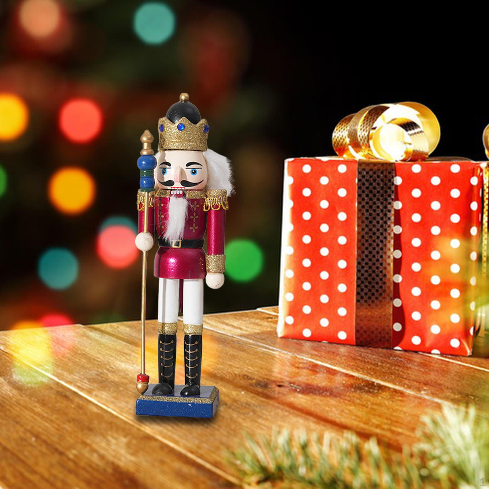 

Christmas Nutcracker Ornament Decoration Desk Decor Creative Figurine Home Red King