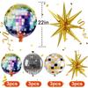 12 PCS 22 Inch Metallic Disco Balloons Large 4D Ball Balloon Foil Balloons  Home Indoor