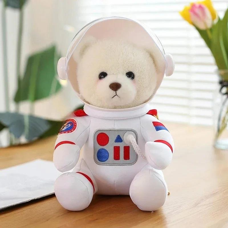 

Space Teddy Bear 30CM Astronaut Plush Stuffed Toys Backpack Gift Box Decor Children s School Bag Doll Home Decor Christmas Gifts белый