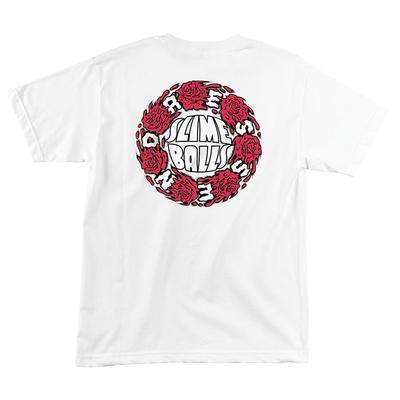 Santa Cruz Eric Dressen SLIME BALLS ROSES Skateboard T Shirt WHITE Unisex T-Shirt