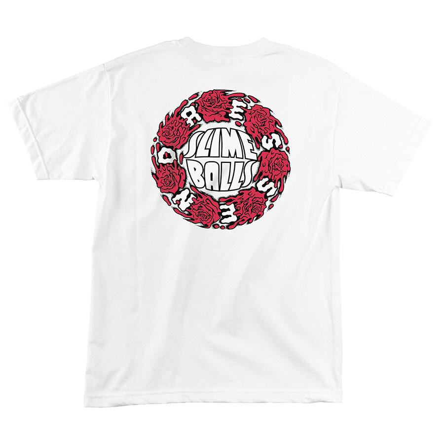 

Santa Cruz Eric Dressen SLIME BALLS ROSES Skateboard T Shirt WHITE Unisex T-Shirt S