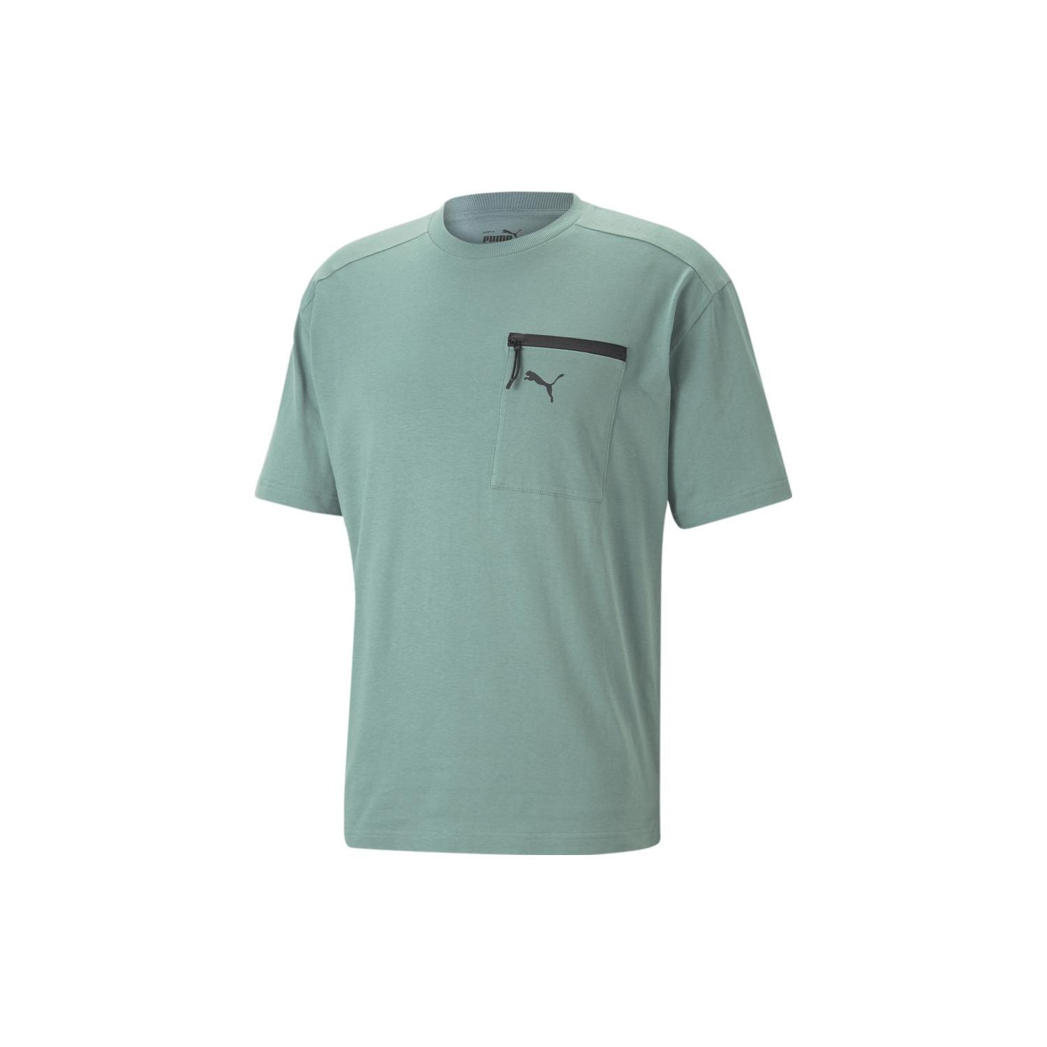 

Puma Футболка Open Road с принтом логотипа, круглым вырезом и короткими рукавами, мужская, топы, зеленая 673401-84 XS