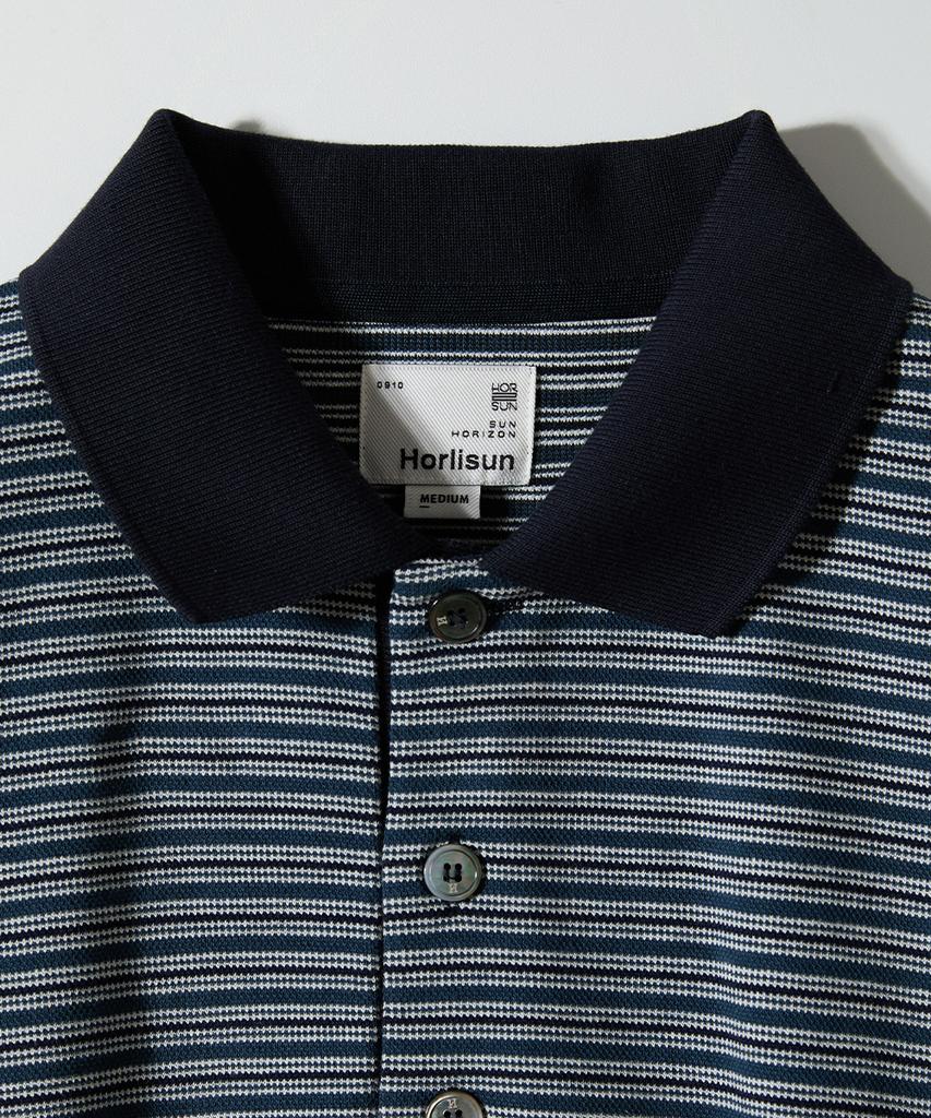 Holliseon Sumerset Short Pique Stripe Pullover Shirt Evergreen