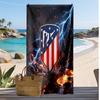 Πετσέτα Παραλίας Atletico Madrid Εκτυπωμένη Γρήγορου Στεγνώματος Μαλακή Πετσέτα Φορητή Μεγάλη Ορθογώνια Κουβέρτα Παραλίας για Ταξίδι Πισίνα