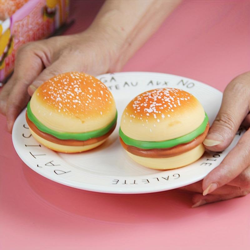 Simulation Hamburger Decompression Stress Relief Taba Squishy Toys Super Soft Pinching Cookies Fidget Toy For Anxiety Relaxation