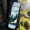 1PC Moon Forest Wolf Silhouette 750ml Color Plastic Sports Water Bottle Leakproof Flip Straw Lid Suitable for Sports Office Home Use