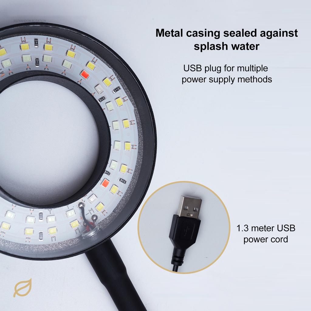 Lampa do akvária Akvárium Vodní rostliny Výplň lampy Světlo Průsvitná lampa se svorkou 360 stupňů Zdarma