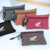 AAAJT1 Suede Motorcycle Logo Key Bag Zipper Wallet Card Coin Pouchs For Hornet 600 250 CB500X NC750X PCV Forza 125 CB650R CBR 954