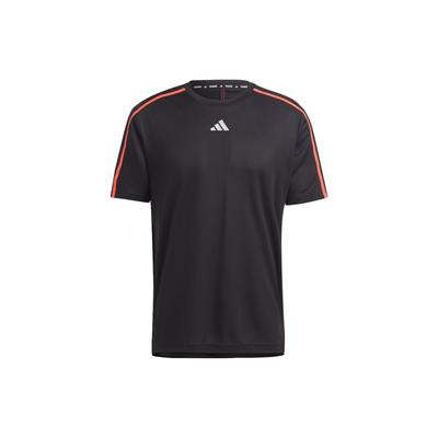 Camiseta Base de Entrenamiento Secado Rápido Fitness Cuello Redondo Manga Corta Hombre Tops Negro IB7896
