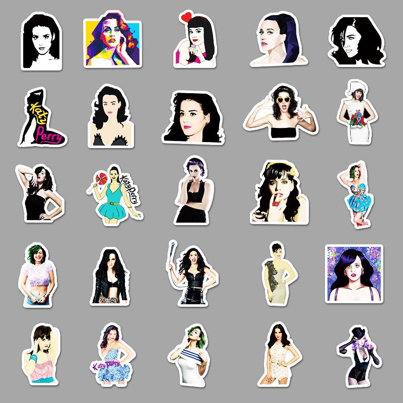 50PCS Katy Perry Graffiti Stickers for Laptops, Scooters, Cars, Phones & Guitars