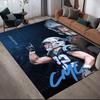 Christian McCaffrey Flannel Printed Carpet, Home Sofa Decoration for Living Room & Bedroom, Non‑Slip Play Flannel Floor Mat for Game Room